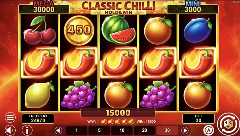 Classic Chilli Hold & Win - jackpot fixe sur le symbole